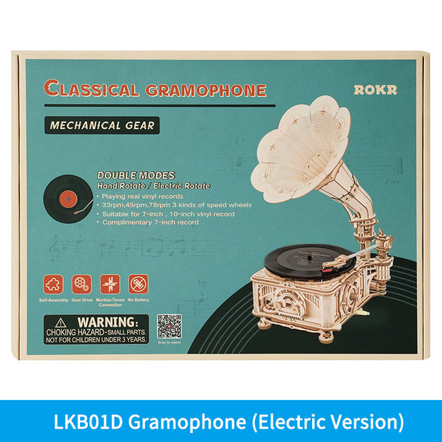 Classical Gramophone 3D Wooden Puzzle
