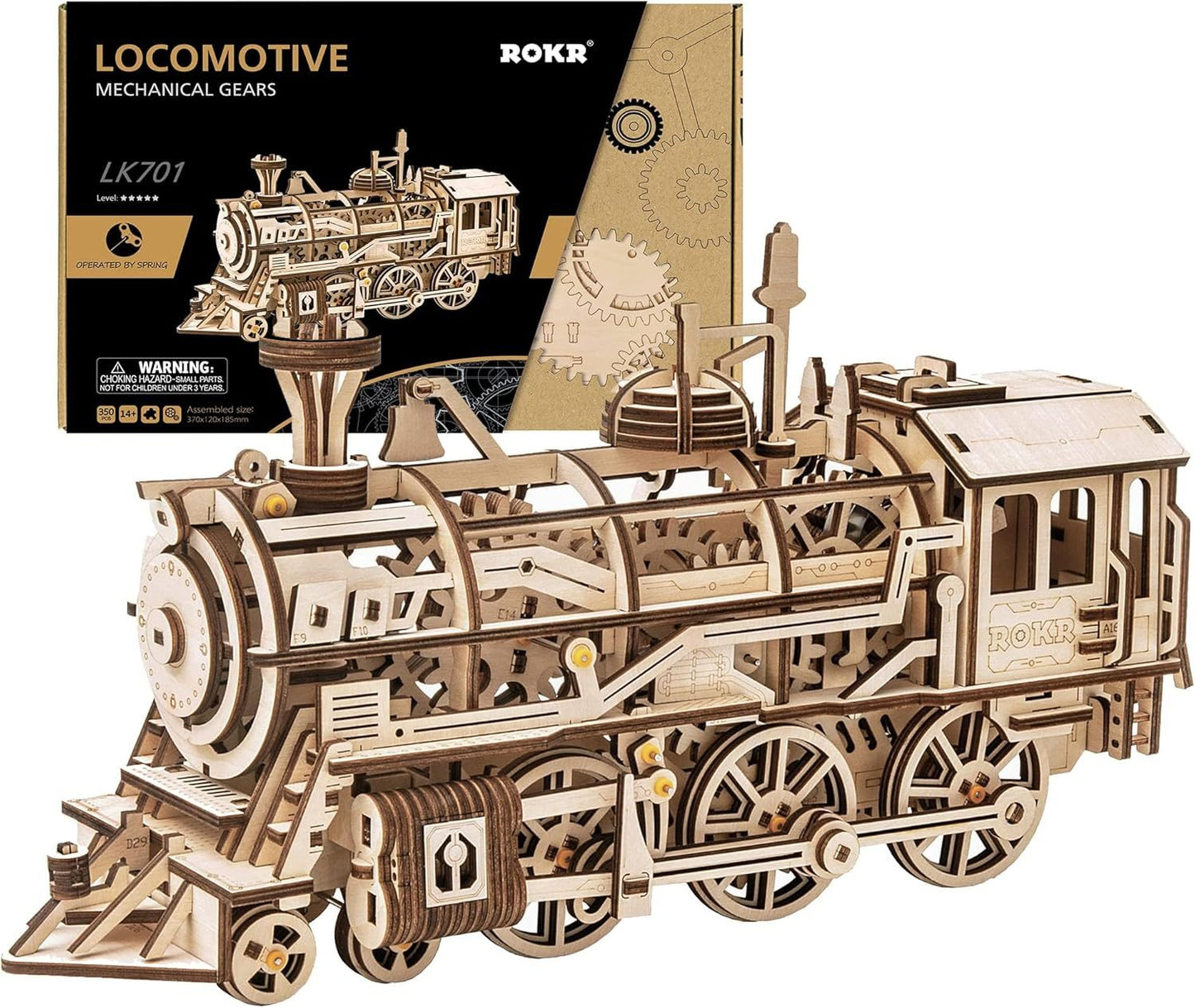Locomotive Mechanical Train 3D Wooden Puzzle