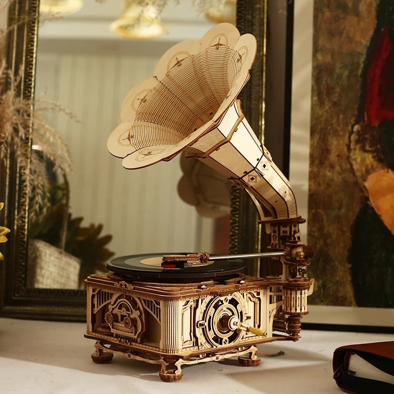 Classical Gramophone 3D Wooden Puzzle