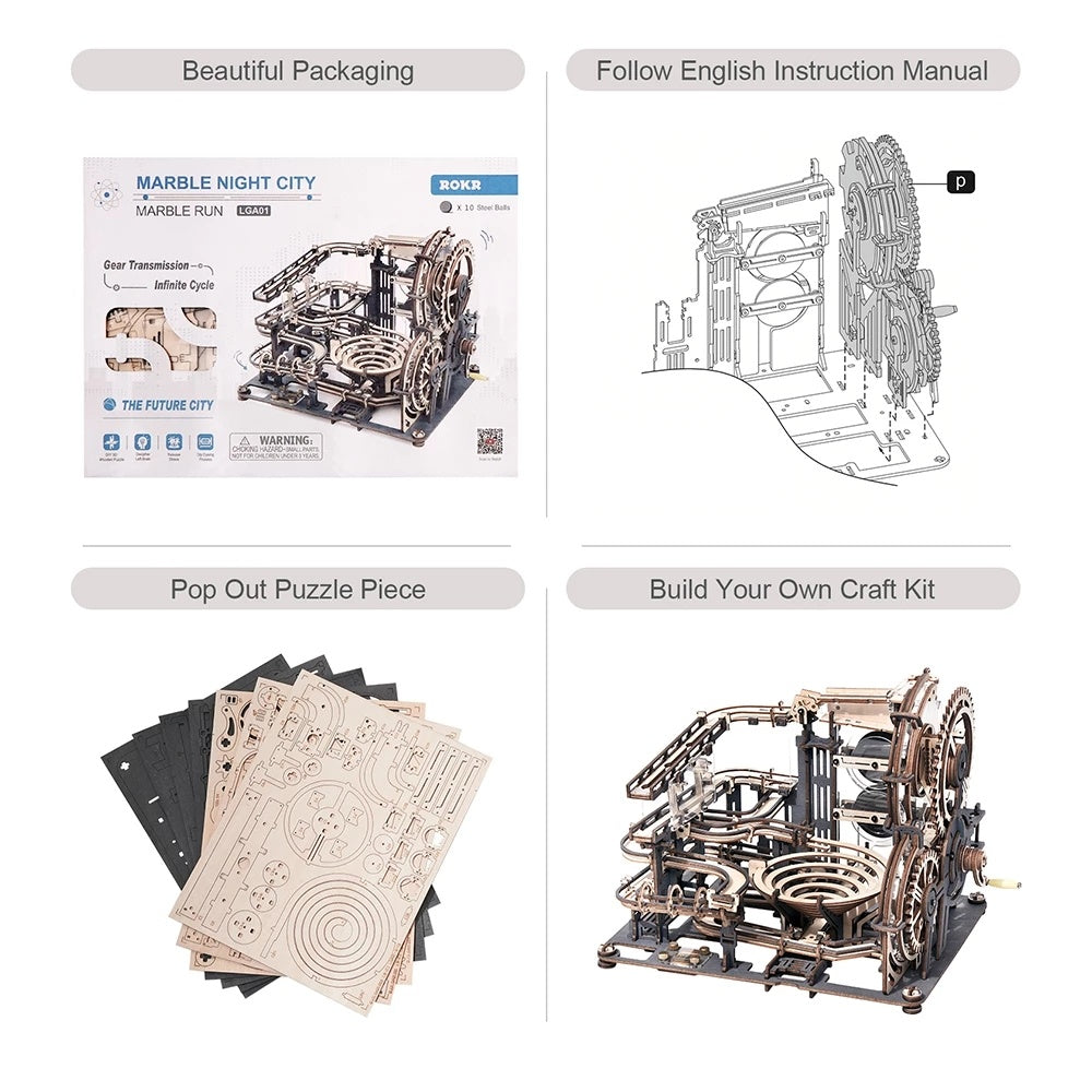 Marble Night City 3D Wooden Puzzle
