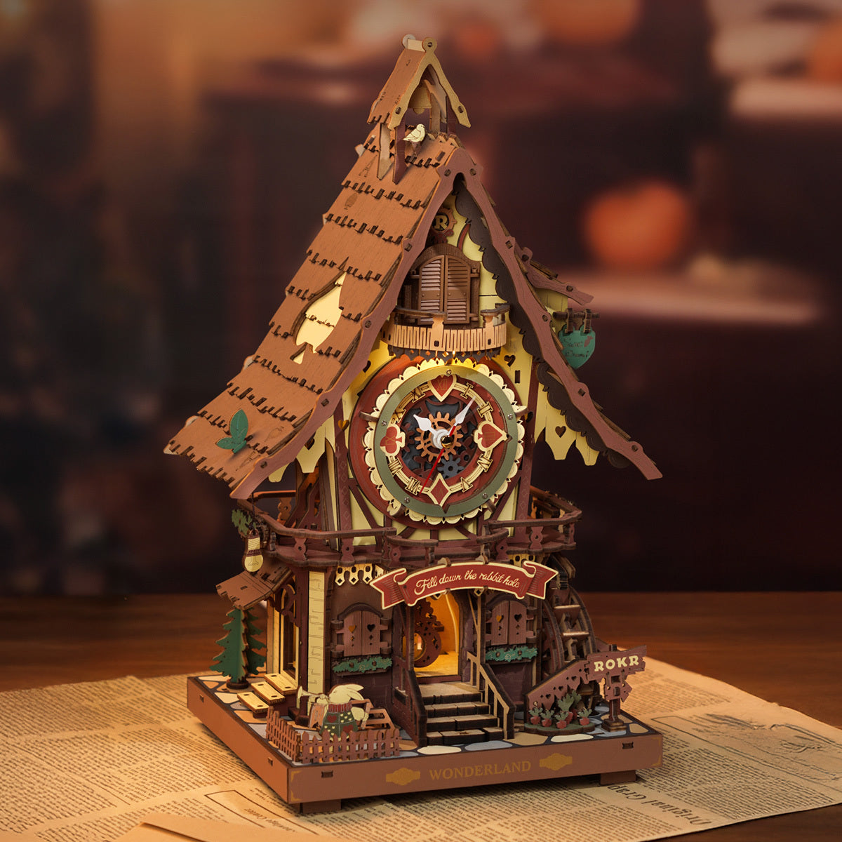 Wooden Cuckoo Clock With Bird Sound  3D Wooden Puzzle