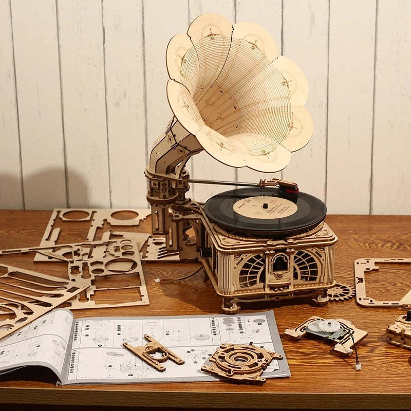 Classical Gramophone 3D Wooden Puzzle