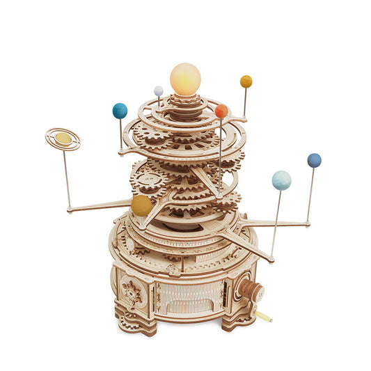 Rotatable Mechanical Orrery 3D Wooden Puzzle